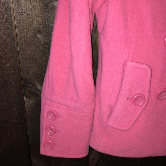 Express Cashmere Blend Pink Pea Coat - Picture 3 of 8